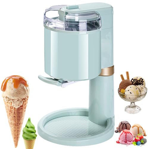 Soft Serve Ice Cream Makers with Star Mold, Removable & Easy Clean, 1L Homemade Icecream Maker Machine for Home Kitchen Sorbet Dessert Frozen Yogurt