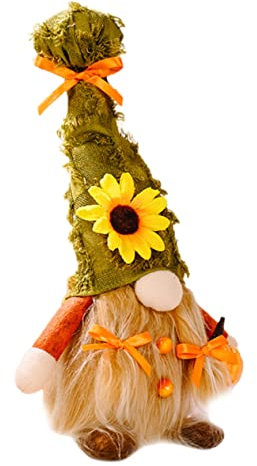 Amosfun Autunnale Che in Mano Delle Zucche Decorazioni Autunnali Decorazioni Gnomi Del Ringraziamento