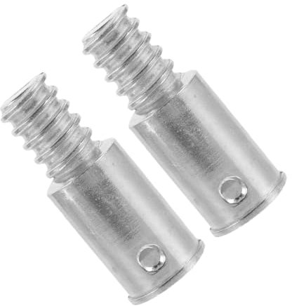 MOLUCKFU 2pcs Aluminum Alloy Threaded Broom Handle Adapter Tips for Broom Stick Pole End Replacement Extendable Pole Attachments for Window Cleaning