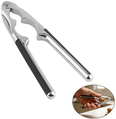 Nussknacker Walnüsse, Hochwertiger Haselnussknacker Maschine Edelstahl Nussknacker Kaufen Walnuss Knacker mit Rutschfestem Griff Haselnussknacker Haselnuss Sheller für Walnüsse Haselnüsse und Maron