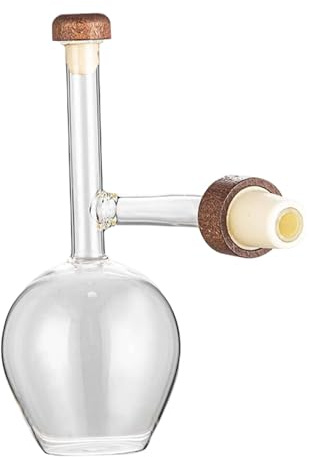 FLCPJGV Decantador de Vidrio Transparente con Tapón, Decantador de Vino, Botella Creativa de Vidrio Borosilicato para Licores, Recipiente Decorativo para Hogar, Comedor, Bar y Fiestas, Liso