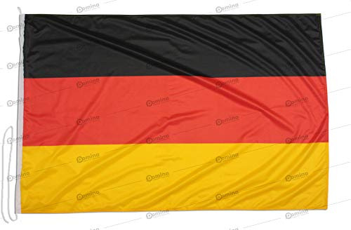 Deutschlandfahne 150x100 cm aus nautischem von 115 g/m2, professionelle Deutschland Flagge mit seil, Doppelnaht außen und Gurtband-Verstärkung
