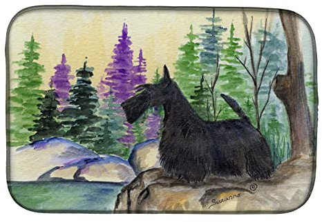 Caroline's Treasures SS8101DDM Scottish Terrier - Esterilla de secado de platos, Escurridor de Bayetas, 35,56 x 53,34 cm, multicolor