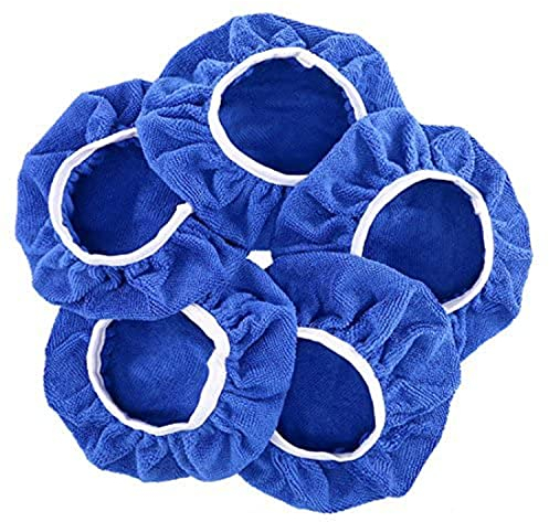 Glarks 5 Stück 22,9 - 25,4 cm Autopolierpad, Motorhaube, weiche Mikrofaser, Polierpad für 22,9 cm und 25,4 cm Autopoliermaschine