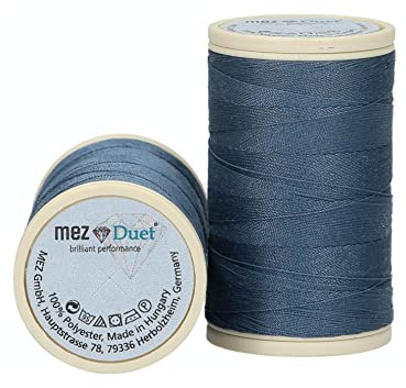 MEZ Duet Stärke 100 4646100-06563 blau Nähgarn, 100 % Polyester, 200m
