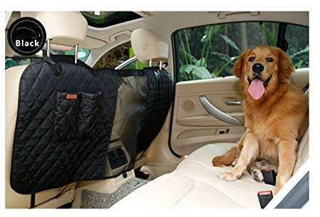 Black Manba Vehículo Barrera vehículo Deluxe Malla Valla Espejo Asiento Trasero Pantalla Valla Gran Tamaño Barrera para Perros Grandes Pet (Color : Negro)
