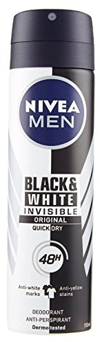 Nivea Men Men's Invisible Black & White Spray Deodorant - 1 Pack - 150 ml