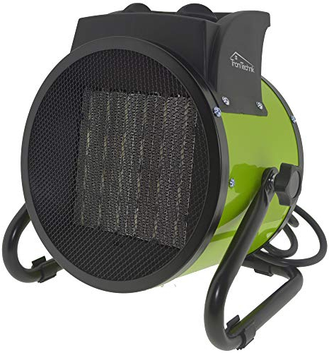 Tronitechnik® 3000W Elektroheizer Heizlüfter Bauheizer Keramik Heizstrahler elektrisch Heizgerät mit Thermostat Elektroheizer mit 3 Heizstufen, Heizgebläse für Innen- und Außen