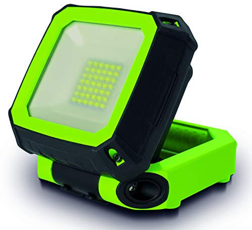 Luceco LED Compact Magnetic Work Light with USB Outlets, 2 Light Modes, Carry Handle and Hook, Inspection Light, Weatherproof, IP54, IK07, 7.5W, 750lm, 6500K, LWR7G65