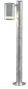Konstsmide Moderne LED Downlight Wegeleuchte aus Feuer verzinktem Stahl, Silber