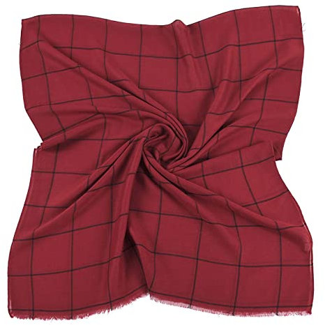 QinMMSPORTS Damen Mode Baumwolle und Leinen Gitter Druck Paris Gaze Schal Krawattenschal Verhindert Sonnenbaden im Großer Schal Priester Schal (Red, One Size)