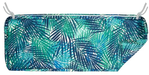 NettyPro Patio Bench Swing Cushion Cover Water Resistant UV Protection Outdoor Furniture Loveseat Cushion Slipcover with Zipper, Replacement Cover Only, 59 x 18 x 3 Inch