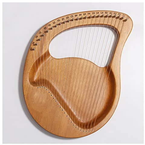 ZMTV 24 Saiten Leier Harfe aus Mahagoni, Musikalisches Anfängerinstrument (3/4)