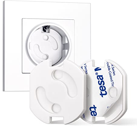 Wemk Steckdosen Kindersicherung, 20 Stück Sicherheits Steckdosen mit Drehmechanik, Steckdosensicherung für Babys und Kinder