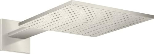 hansgrohe AXOR ShowerSolutions Kopfbrause 300/300 2jet,Wandanschluss, Brausearm 450 mm, 35318800, Farbe: Edelstahl Optic