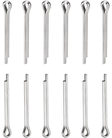 DTGN 15 Paquete 4mm x 35mm (D*L) Chaveta Clip Pasadores Plateado | 304 Inoxidable Acero Horquilla Sujetadores, Bueno para Maquinaria