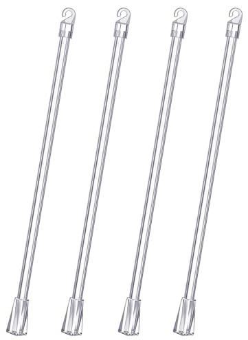 Bacchette per Tende, 4 Pcs 30cm Aprifinestra per Tende Veneziane, Asta Tiratenda per Tapparelle per Finestre, Apritende Tiranti per Tende, Aprivetri per Tenda Veneziana Interni, con Gancio e Maniglia
