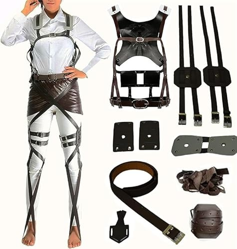 Generico Kraja Equipaggiamento Cosplay cintura mikasa levi Eren di manovra Tridimensionale atrezzatura per l'Armata Ricognitiva per i Fan di Atta giganti(Equipaggiamento)