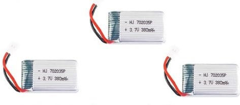 3.7 V 20 c 380 mah lithium-ion battery model aircraft batteries unmanned aerial vehicle (uav) 702035 large current power (Color : 3PCS