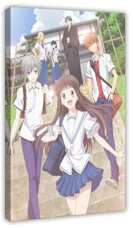 Fruits Basket Anime Canvas Poster Bedroom Decor Sports Landscape Office Room Decor Gift,Canvas Poster Wall Art Decor Print Picture Paintings for Living Room Bedroom Decoration Frame-style 12x18inch(30