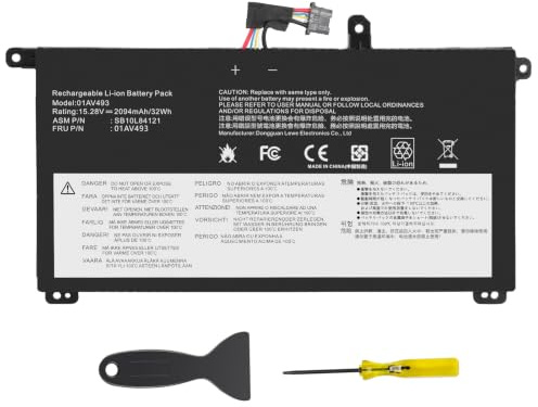 ASUNCELL 15.2V/32Wh 01AV493 Laptop-Akku für Lenovo ThinkPad T570 T580 P51s P52s Series Notebook 01AV493 00UR890 00UR891 00UR892 SB10L84123 SB10L84122 SB10L84121 4ICP6/38/65 4ICP6/38/64