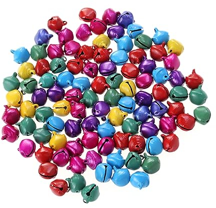 OUNONA 100stücke Kleine Glocken Zum Basteln Glöckchen Klein Für Puppenhaus-miniaturornamente Perlen Und Schmuckzubehör DIY Weihnachtsdeko