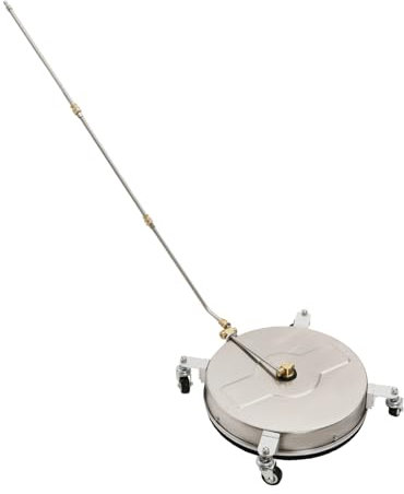 Hochdruckreiniger, 4000PSI Max Druck, 2 in 1 Flächenreiniger Edelstahl Hochdruck Mobiler Bodenreiniger mit Räder, zum Reinigen von Einfahrten