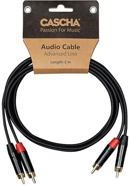 CASCHA Câble audio Advanced Line RCA (2 m) vers RCA (2 m), 3 m