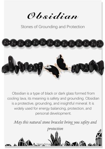 2 Stück Verstellbare Schmetterlings Amethyst Armband für Damen, 8mm Natürlicher Lila Edelstein Heilsteine Armband Schmuck für Muttertag Geburtstag Valentinstag Weihnachten Geschenke