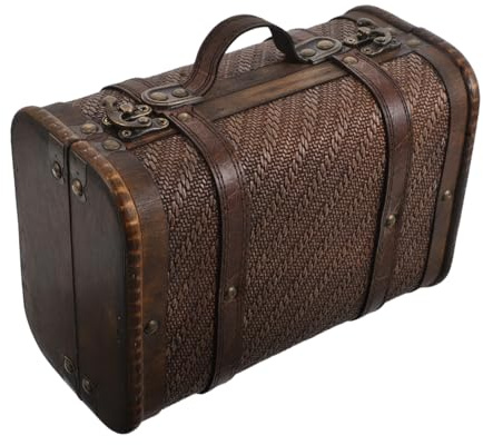 ADOCARN Valigia Vintage Portaoggetti Retro Con Organizer Per e Idea Per Decorazioni e Fotografia