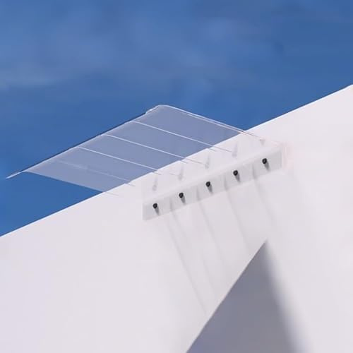 Marquesina Para Puerta De Entrada,Toldo De Entrada De Puerta Delantera De Policarbonato,Tejadillo De Protección,Protección Contra Sol Y Lluvia,Tejadillo Puerta Curvas(Clear,55*50/21.6*19.7in)