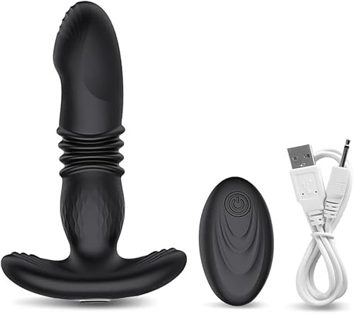Vibratore Anale Unisex in Silicone Medicale – Stimolazione Prostata con Vibrazione e Movimento di Spinta – Piacere Intimo, Sicuro e Ricaricabile