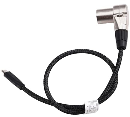 Bosiyrggrl Câble Adaptateur Convertisseur USB-C vers XLR, Type C vers Cordon Audio XLR Mâle/à Angle Droit 3 Broches pour Mixeur pour Console Amplificateur A.