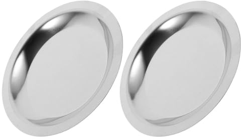 Sottobicchieri da Vino Rotondi in Acciaio Inox 2 Pezzi Argento | Reusable, Anti-scivolo, Isolamento Termico, Tappetino Drenante per Lavandino, Uso Casa