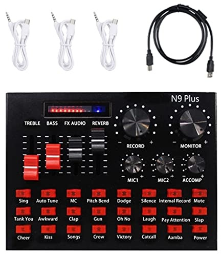 Tarjeta de sonido mezcladora de tonos USB para juegos de PC, transmisión en vivo y grabación de estudio, dispositivo de transmisión de audio multifuncional