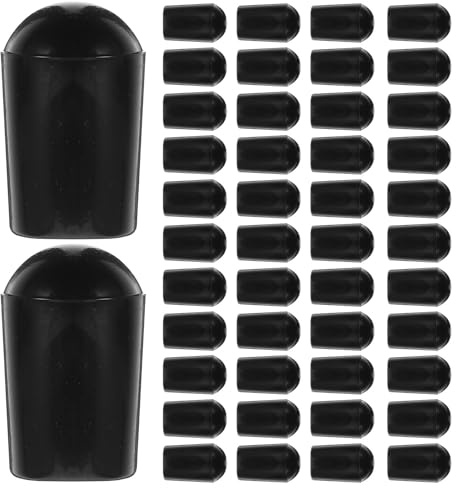 Hemobllo 100 Pièces Capuchons de Protection en Pvc Noirs pour Cintres et Fils Métalliques, Légers et Faciles à Installer Coins Arrondis pour Organisation Maison