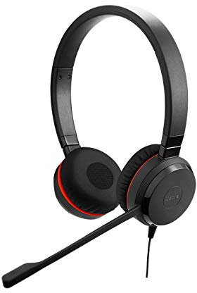 Jabra Evolve 20SE UC Stereo Binaural Head-band Black headset - headsets (Call center/Office, -10-50 °C, -30-80 °C, Binaural, Head-band, Black)