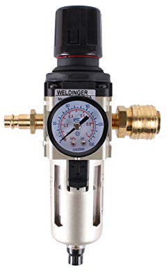 WELDINGER Druckluftregler 3/8 inklusive Filter Wasserabscheider Schnellkupplungen (Wartungseinheit)