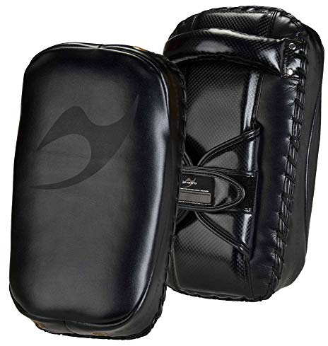 Ju-Sports Schlagpolster Kampfsport Curved 1 STK I Große Pratze aus Kunstleder ideal zum Trainieren von Kicks I Mit 3 Klettschlaufen I 55 x 40 x 12,5cm