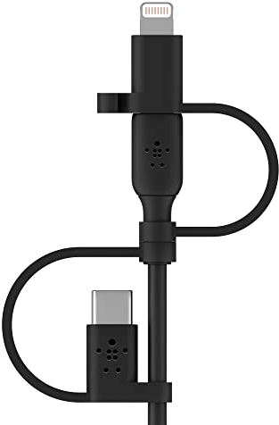 Belkin Cavo universale (Cavo di ricarica 3 in 1, USB-C, Lightning, Micro-USB), ricarica smartphone, tablet, power bank e altro (1 m)