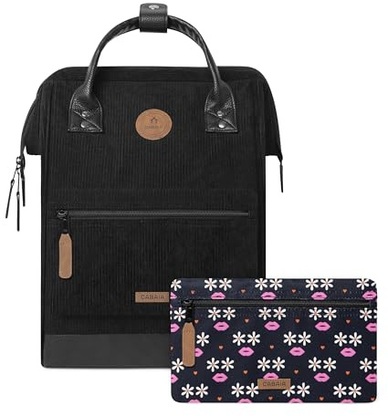 CABAIA Sac à Dos Adventurer Brighton 18L - Ordinateur 13 - Déperlant | Bagage cabine · Ouverture grand angle · Système MOLLE pochettes interchangeables · Certifié Vegan · Conçu pour durer