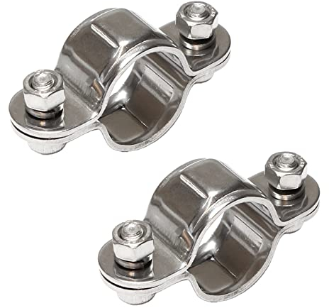 PRIOstahl Rohrschellen Schlauchschelle Bügelschelle Befestigungschellen Schellen - Rohrschelle single 25mm x 2 Stück für Rohrbefestigung Rohrhalterung Rohrklemme Rohr Kabel aus Edelstahl V2A