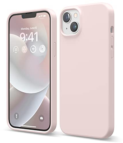 elago Cover in Silicone Liquido per iPhone 14 Plus (6,7) | Silicone Premium, Protezione Antiurto a 4 Strati, Fodera Morbida in Microfibra Antigraffio (Lovely Rosa)