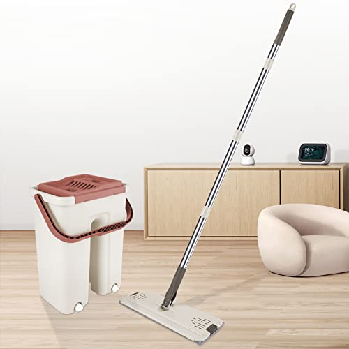 Balai Lave Sol Avec Vaporisateur - Récipient Eau L, Tête Flexible 360 Degrés, 2 Chiffons Microfibre et 1 Brosse de Nettoyage Inclus (À Gratter-b)