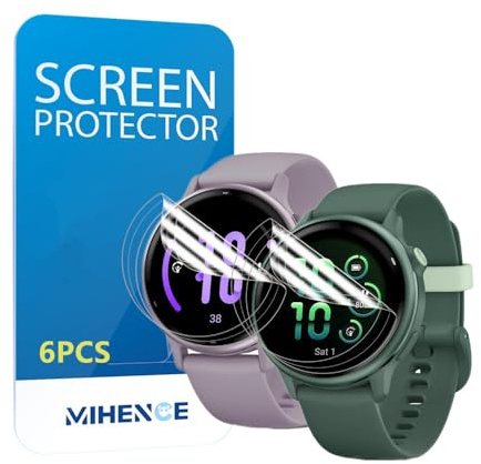 MIHENCE skyddsfolie kompatibel med Garmin Vivoactive 5 smartwatch folie, TPU HD skärmskydd kompatibel med Vivoactive 5 Smartwatch [6 stycken