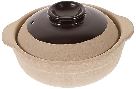 Cazuela de terracota olla de barro cacerola cacerola olla de arcilla olla de cerámica cazuela de cerámica con tapa cacerola estofada con tapa olla de estofado de alimentos cazuela doméstica gadgets de