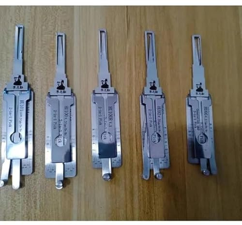 5 Stück HU66 v3 HU92 HU100 HU101 HU100R 2 in 1 Auto Lock Pick Dietrich Dietrich und Decoder für Auto Autoschlüssel Leser Professionelle Schlosserwerkzeuge