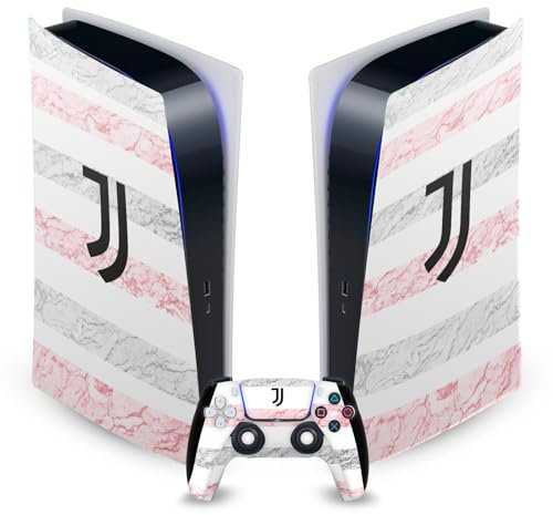 Head Case Designs Offizielle Juventus Football Club Away 2023/24 Match Kit Vinyl Frontplatte Haut Gaming Aufkleber kompatibel mit Sony PlayStation 5 PS5 Digital Edition Console & DualSense Controller