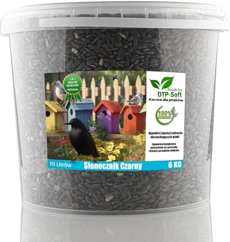 6kg Sonnenblumenkerne schwarz Streufutter Vogelfutter Vögel Wildvögel Sonnenblumen im Eimer (6 kg)
