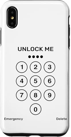 iPhone XS Max Unlock Me Cool Phone Key Pad Illustration Graphic Designs Case